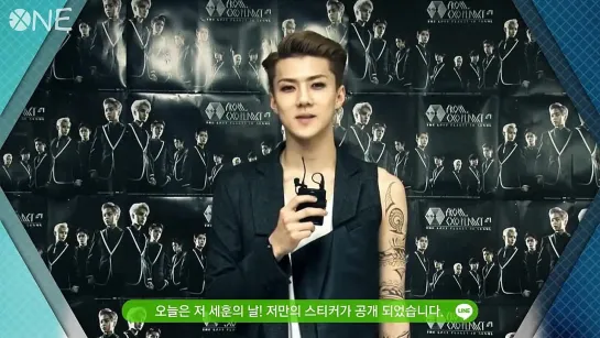 [РУС.САБ] 140607 Line x EXO Special Sehun Day Message