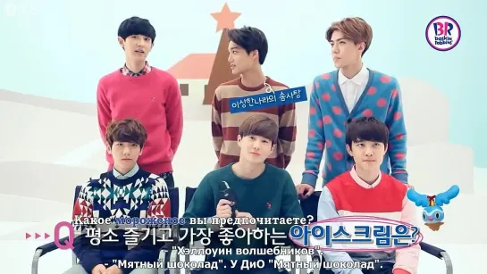 [РУСС.САБ] 141218 EXO-K Baskin Robbins CF Interview