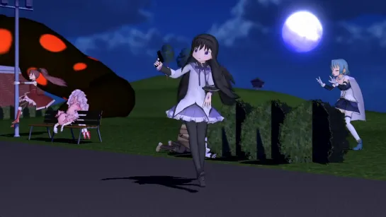 【MMD】 Go home Homura, you are drunk 【ハピトリ】 Ievan Polkka - Савитайпалийская полька Евы