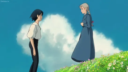 Howls Moving Castle - Flower field Scene (2004 by Hayao Miyazaki)