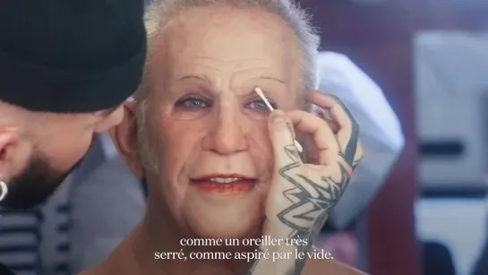 Alexis Stone transformation into Jean Paul Gaultier (Vogue France)