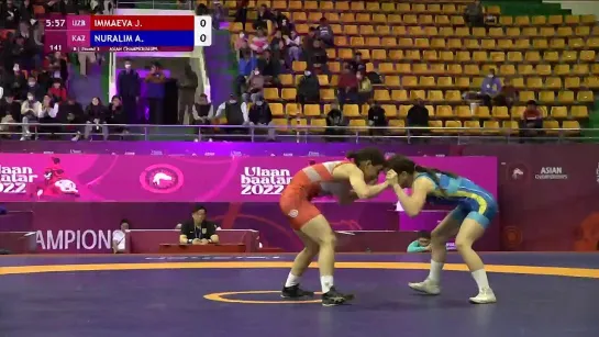 Round 3 WW - 50 kg_ J. IMMAEVA (UZB) v. A. NURALIM (KAZ)