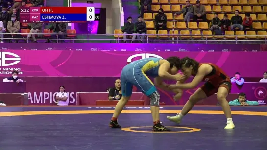 Round 2 WW - 53 kg_ H. OH (KOR) v. Z. ESHIMOVA (KAZ)