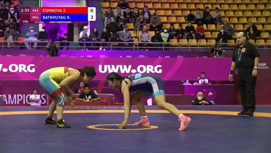 1_2 WW - 53 kg_ Z. ESHIMOVA (KAZ) v. K. BATKHUYAG (MGL)