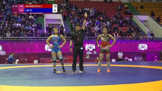 Round 3 WW - 57 kg_ S. AKHMEDOVA (UZB) v. D. LIM (SGP)