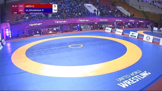 Round 1 WW - 65 kg_ D. ABEN (KAZ) v. P. ULZIISAIKHAN (MGL)