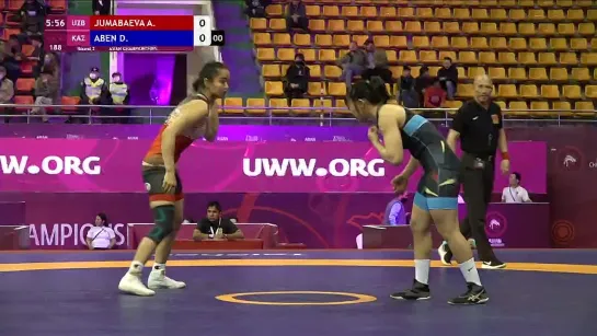 Round 2 WW - 65 kg_ A. JUMABAEVA (UZB) v. D. ABEN (KAZ)