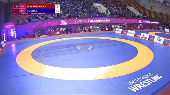 Round 3 WW - 68 kg_ A. ESBERGENOVA (UZB) v. S. HOODA (IND)