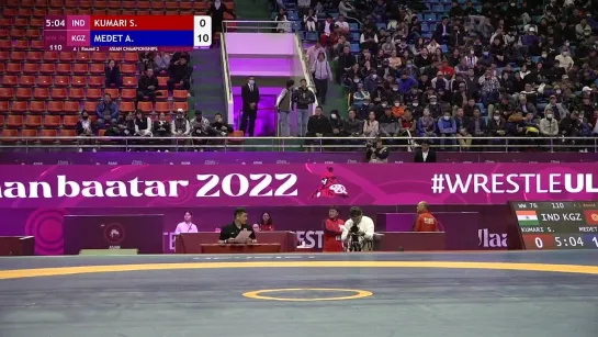 Round 2 WW - 76 kg_ S. KUMARI (IND) v. A. MEDET KYZY (KGZ)