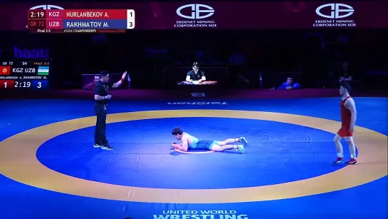 BRONZE GR - 72 kg_ A. NURLANBEKOV (KGZ) v. M. RAKHMATOV (UZB)