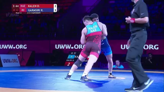 Rasoul Sadegh Garmsiri (IRI) vs Dias Kalen (KAZ) - Final __ Asian Championships