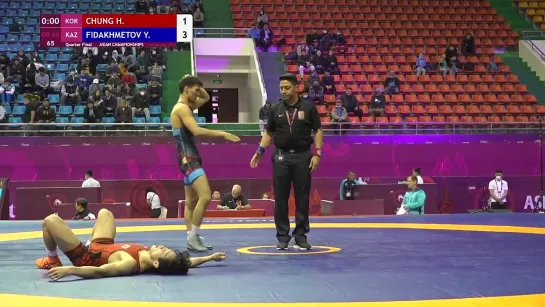 1_4 GR - 60 kg_ H. CHUNG (KOR) v. Y. FIDAKHMETOV (KAZ)