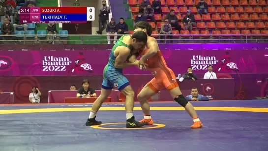 1_4 GR - 60 kg_ A. SUZUKI (JPN) v. F. TUKHTAEV (UZB)