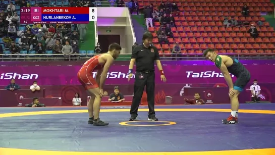 1_4 GR - 72 kg_ M. MOKHTARI (IRI) v. A. NURLANBEKOV (KGZ)