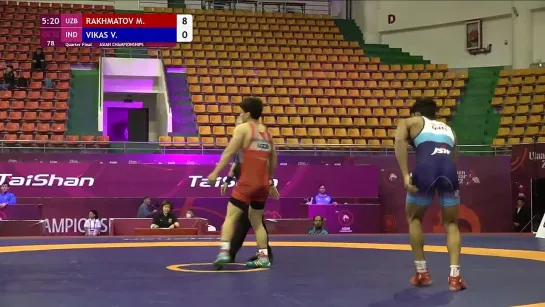 1_4 GR - 72 kg_ M. RAKHMATOV (UZB) v. V. VIKAS (IND)