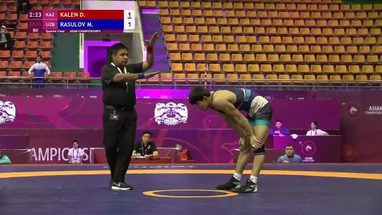 1_4 GR - 82 kg_ D. KALEN (KAZ) v. M. RASULOV (UZB)