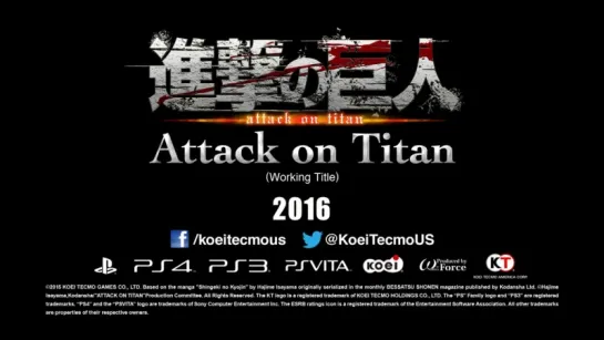 Тизер - игры Attack on Titan