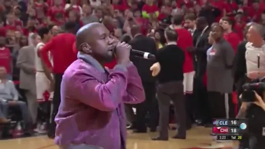 Kanye West Performs "All Day" During A Timeout In Chicago's Game 4 vs. Cleveland!