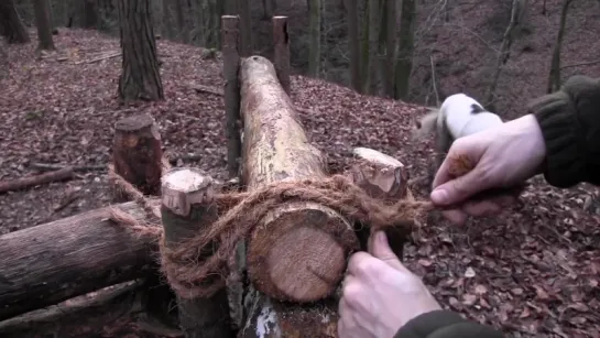 СУПЕР УКРЫТИЕ ОТ ВЫЖИВАЛЬЩИИЦЫ Building A Super Shelter In The Woods