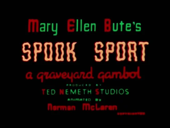 Spook Sport _ Забавы призраков (1940) Norman McLaren _ Норман МакЛарен. Канада