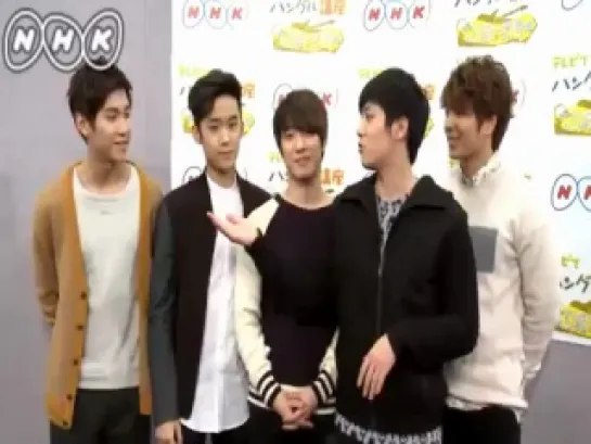 Послание от FTISLAND - One Point Hangul Lesson Press Conference [NHK]