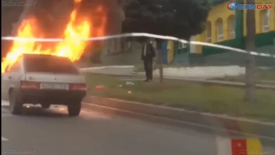 В Новочеркасске загорелся автомобиль 28.9.2018 Ростов-на-Дону Главный