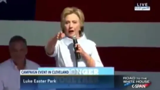 Hillary Clinton coughs up green goo during labor day speech