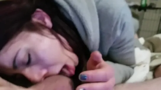 Cum Swallowing Slut Sucking on a Dick