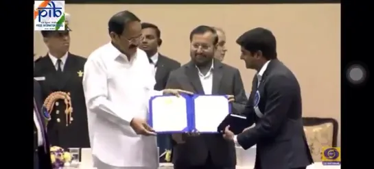 Our managing director Mr. Кamesh Koneru receiving the prestigious National Film Award for Special Effects