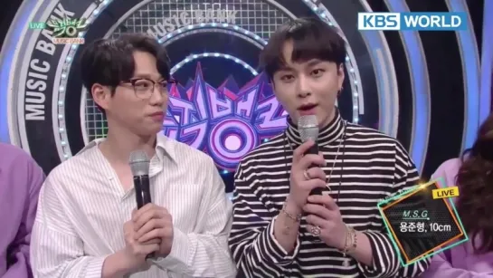 [INTERVIEW] 11.05.18 Music Bank.  Junhyung & 10cm Interview Cut