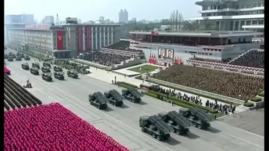 Военный парад в КНДР / DPRK — North Korea military parade (Пхеньян, Северная Корея 15.04.2017)