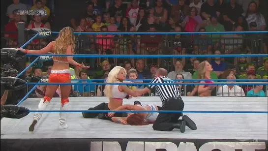 Gail Kim vs Angelina Love vs Madison Rayne vs Brittany (IW 10.07.2014) TNATION.RU