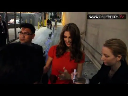 Ashley Greene gives love to her fans at Jimmy Kimmel Live in Hollywood