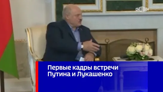 Первые кадры встречи Путина и Лукашенко