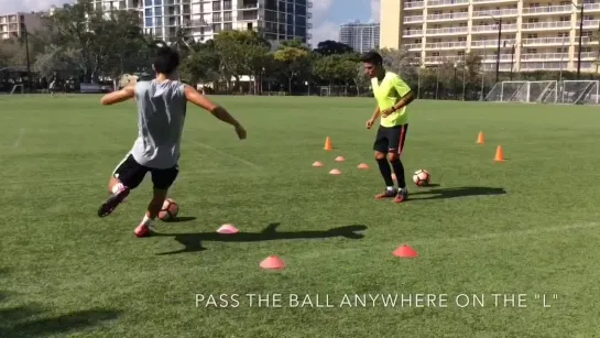 Soccer L Drill _ Grande 1on1 Soccer Training