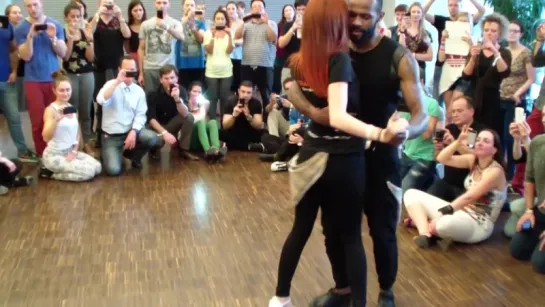 Frankfurt Salsa Festival 2015 Tony Pirata  Sophie Fox Kizomba (Кизомба) Leg Leading