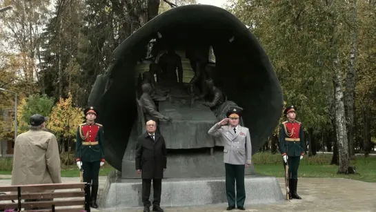 Торжественное открытие памятного знака "Заседание штаба Западного фронта. Октябрь 1941 года"