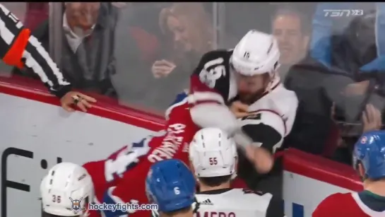 Hockey fight: Brad Richardson vs Tomas Plekanec Nov 16, 2017