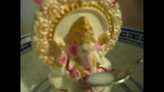 MILK MIRACLE Lord Ganesh Drinks Milk Offering