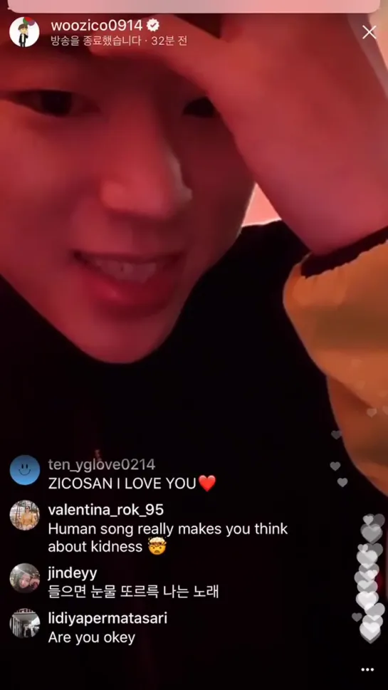 191106 ZICO Instagram Live [with comments]