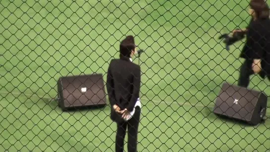 [24.10.2011] Singing National Anthem at  stadium Tokyo Dome