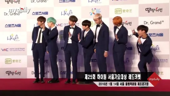 `RED CARPET` 160114 | Bangtan @ 25th Seoul Music Awards