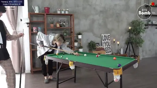 [РУС САБ] Jimin vs V Pool Game