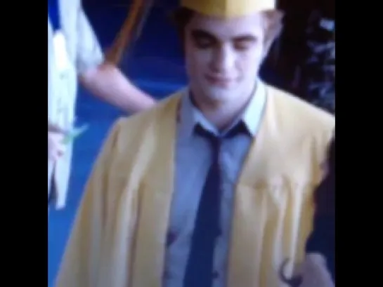 Video of Kristen playing with robs graduation cap