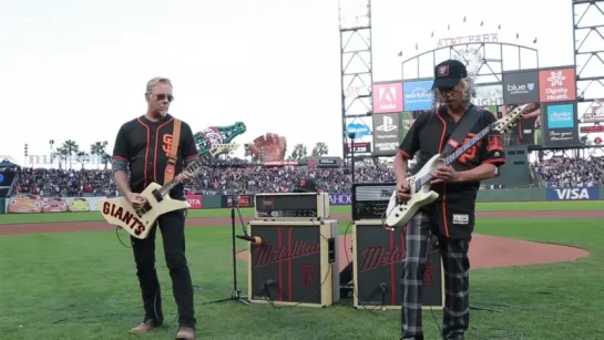 Kirk & James Perform the National Anthem (2017 Metallica Night with the SF Giants)