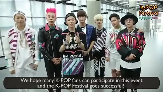 140803 Block B Greetings for K-pop Festival