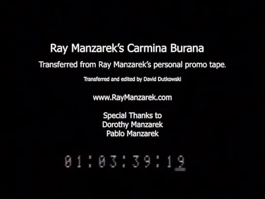 Ray Manzarek - Carmina Burana (1983)