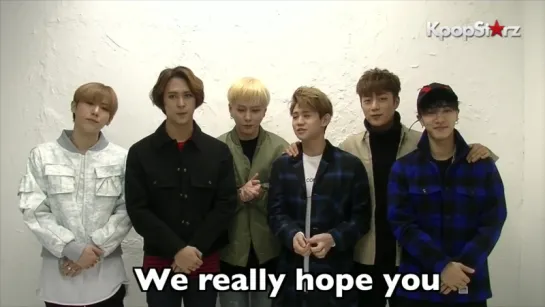 [CLIP] 9.01.2016 BEAST - Happy New Year Message for KpopStarz