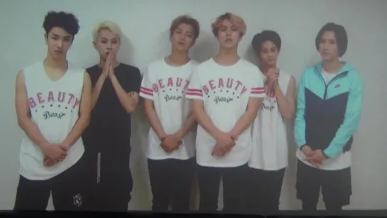 [CLIP] 27.01.2015 BEAST - Message for Shibuya's Big Echo "BEAST" Corner Open