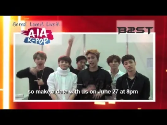 [CLIP] 27.05.2013 BEAST - Greeting Message for AIA KPOP in Malaysia